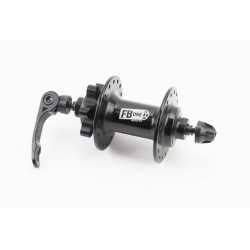 Втулка передня MTB алюмінієва 14Gx32H, Disk-brake, 2 пром-підшипники 6200 2RS, кріпл. ексцентрик, чорна FB-A291FBQ FB ONE