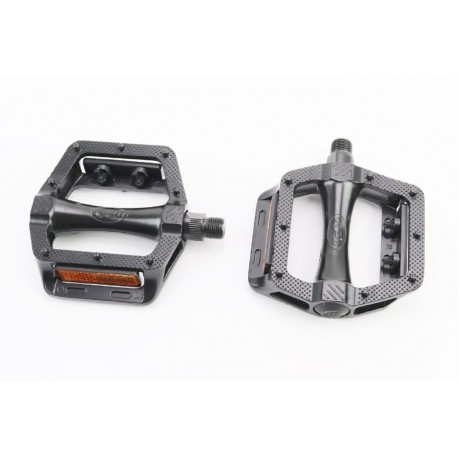 Педалі MTB широкі 9/16" (108x105x26мм) алюмінієві, чорні NWL-305 FPD