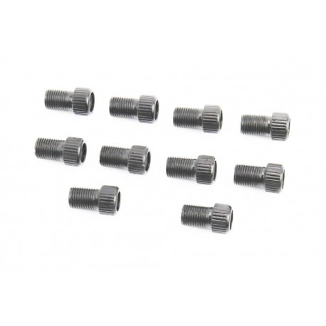 Перехідник шланга насоса з резинкою (золотник Schrader AV-Presta FV) 10шт к-кт, чорні Китай