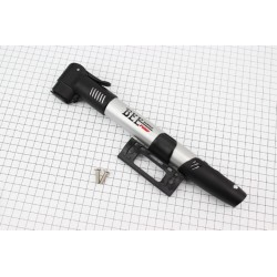 Насос алюмінієвий з Т-ручкою, окремо під штуцера Schrader&Presta, чорно-сірий HP-13 BEE