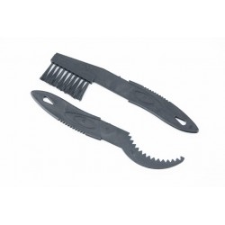 Щітка+гребінка для чищення зірок та ланцюга, пластикові к-кт, чорні KL-7001+KL-7002 Китай