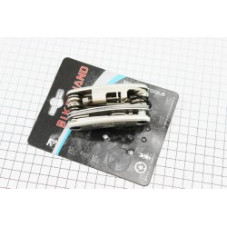 Ключ-набір 20 предметів (2,2.5,3,4,5,6,8мм, викрутки пряма та фігурна, гайкові 8,9,10,12,13,15мм, спицеві ключі, ніж-пилка, вити