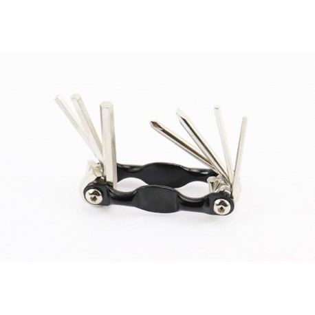 Ключ-набір 7 предметів (шестигранники 2.5,3,4,5,6мм, викрутки пряма та фігурна), чорний Китай