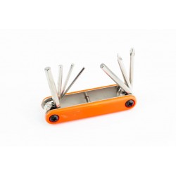 Ключ-набор 7 предметов (шестигранники 2,3,4,5,6мм, отвёртки прямая и фигурная), оранжево-серебристый Китай