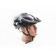 Шолом велосипедний L (54-62 см) знімний козирок, 21 вент. отворів, чорно-білий Китай