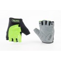 Перчатки без пальців S з гелевими вставками під долоню, чорно-салатові SBG-1457 SPELLI