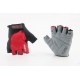 Перчатки без пальців M з гелевими вставками під долоню, чорно-червоні SBG-1457 SPELLI