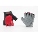 Перчатки без пальців M з гелевими вставками під долоню, чорно-червоні SBG-1457 SPELLI