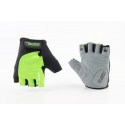 Перчатки без пальців M з гелевими вставками під долоню, чорно-салатові SBG-1457 SPELLI