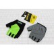 Перчатки без пальців L з гелевими вставками під долоню, чорно-салатові SBG-1457 SPELLI