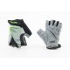 Перчатки дитячі без пальців (7-8 років) з м'якими вставками під долоню, чорно-сіро-зелені SKG-1553 SPELLI