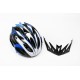 Шолом велосипедний M (54-57 см) знімний козирок, 18 вент. отворів, чорно-біло-синій AV-01 AVANTI