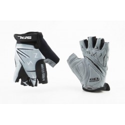 Перчатки дитячі без пальців (3-4 роки) з м'якими вставками під долоню, чорно-сіро-білі SKG-1553 SPELLI