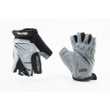 Перчатки дитячі без пальців (3-4 роки) з м'якими вставками під долоню, чорно-сіро-білі SKG-1553 SPELLI