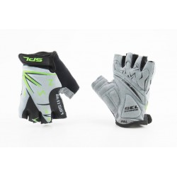 Перчатки дитячі без пальців (3-4 роки) з м'якими вставками під долоню, чорно-сіро-зелені SKG-1553 SPELLI