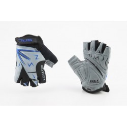 Перчатки дитячі без пальців (3-4 роки) з м'якими вставками під долоню, чорно-сіро-сині SKG-1553 SPELLI