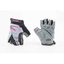 Перчатки дитячі без пальців (3-4 роки) з м'якими вставками під долоню, чорно-сіро-рожеві SKG-1553 SPELLI
