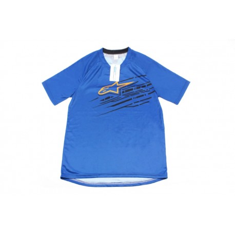 Футболка (Джерсі) чоловіча M-(Polyester 100%), синьо-чорна, НЕ оригінал Alpinestars