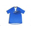 Футболка (Джерсі) чоловіча L-(Polyester 80% / Spandex 20%), синьо-чорна, НЕ оригінал Alpinestars