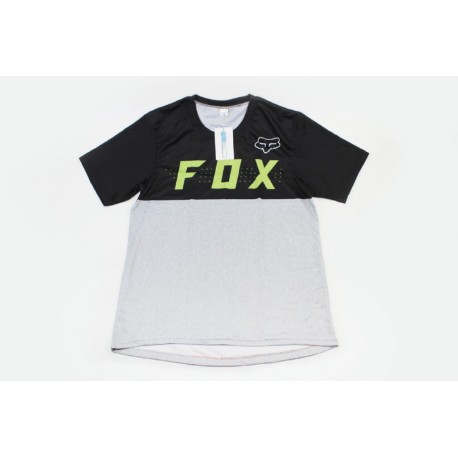 Футболка (Джерсі) чоловіча L-(Polyester 80% / Spandex 20%), чорно-сіра, НЕ оригінал FOX