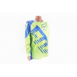 Футболка (Джерсі) чоловіча L-(Polyester 100%), довгі рукави, салатово-синя, НЕ оригінал FOX