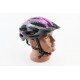 Шолом велосипедний L (54-62 см) знімний козирок, 21 вент. отворів, чорно-рожево-білий Китай
