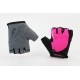 Перчатки без пальців XS з гелевими вставками під долоню, чорно-рожеві SBG-1457 SPELLI