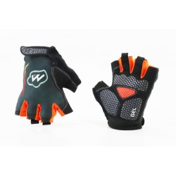 Перчатки без пальців XL з гелевими вставками під долоню, чорно-помаранчеві SBG-1457 SPELLI
