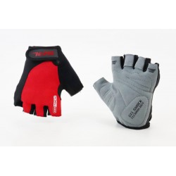 Перчатки без пальців XS з гелевими вставками під долоню, чорно-червоні SBG-1457 SPELLI