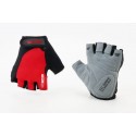 Перчатки без пальців XS з гелевими вставками під долоню, чорно-червоні SBG-1457 SPELLI