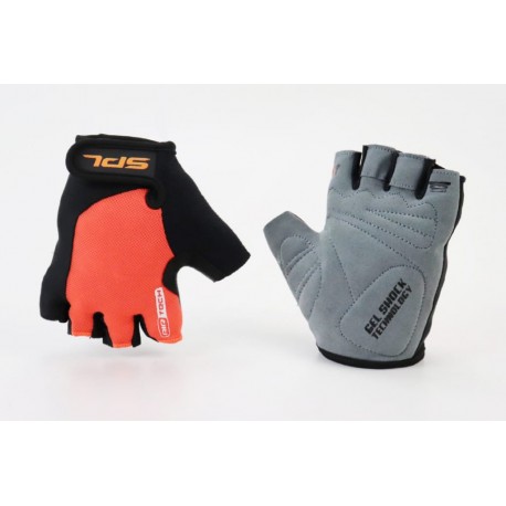 Перчатки без пальців M з гелевими вставками під долоню, чорно-помаранчеві SBG-1457 SPELLI