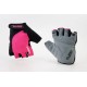 Перчатки без пальців M з гелевими вставками під долоню, чорно-рожеві SBG-1457 SPELLI
