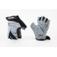 Перчатки детские без пальцев (4-6 лет) с мягкими вставками под ладонь, чёрно-серо-белые SKG-1553 SPELLI