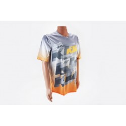 Футболка (Джерсі) чоловіча M-(Polyester 100%), оранжево-сіра, НЕ оригінал KTM