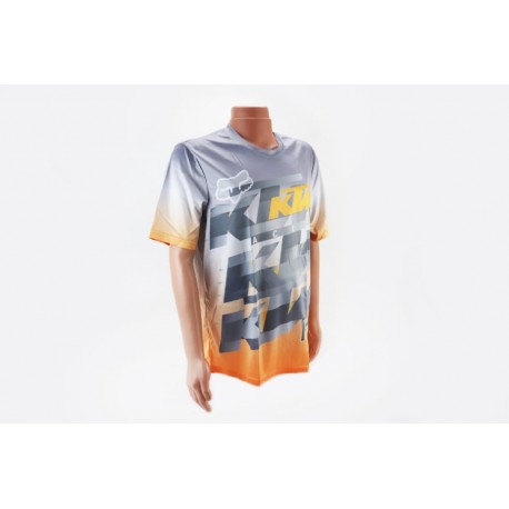 Футболка (Джерсі) чоловіча M-(Polyester 100%), оранжево-сіра, НЕ оригінал KTM