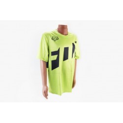 Футболка (Джерсі) чоловіча L-(Polyester 100%), салатово-чорна, НЕ оригінал, тип 2 FOX