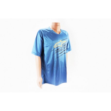 Футболка (Джерсі) чоловіча L-(Polyester 100%), синьо-чорна, НЕ оригінал, тип 2 Alpinestars