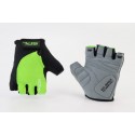 Перчатки без пальців XL з гелевими вставками під долоню, чорно-салатові SBG-1457 SPELLI