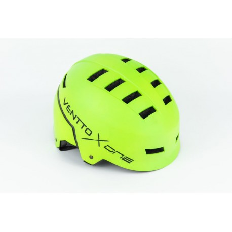 Шолом велосипедний підлітковий BMX M (55-58см), 16 вер. отворів, салатовий VENTTO XONE Китай