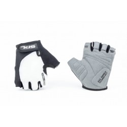 Перчатки без пальців S з гелевими вставками під долоню, чорно-білі SBG-1457 SPELLI