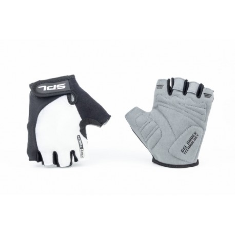 Перчатки без пальців S з гелевими вставками під долоню, чорно-білі SBG-1457 SPELLI