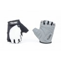 Перчатки без пальцев S с гелевыми вставками под ладонь, чёрно-белые SBG-1457 SPELLI