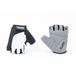 Перчатки без пальців L з гелевими вставками під долоню, чорно-білі SBG-1457 SPELLI