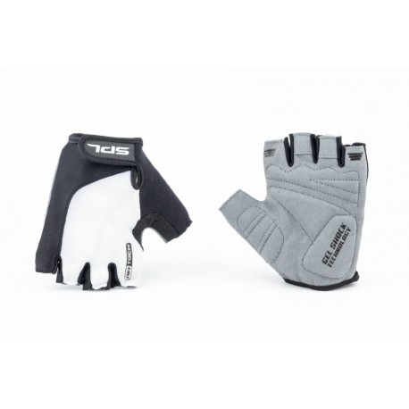 Перчатки без пальцев L с гелевыми вставками под ладонь, чёрно-белые SBG-1457 SPELLI