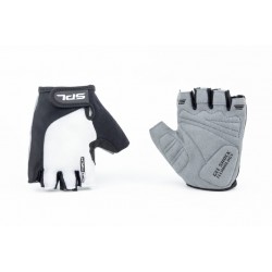 Перчатки без пальців XL з гелевими вставками під долоню, чорно-білі SBG-1457 SPELLI