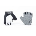 Перчатки без пальцев XL с гелевыми вставками под ладонь, чёрно-белые SBG-1457 SPELLI