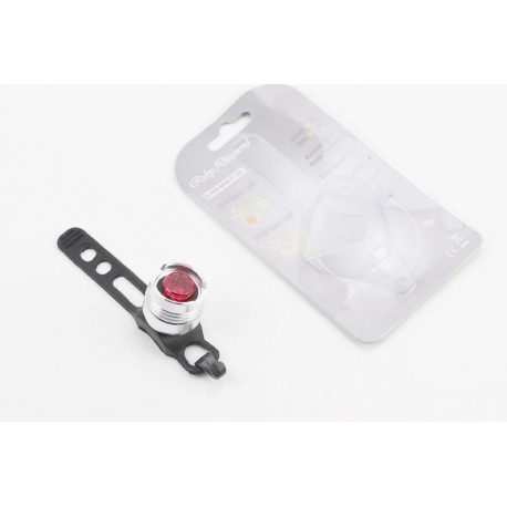 Ліхтар задній 1 діод алюмінієвий, хром (без батарейок) Китай