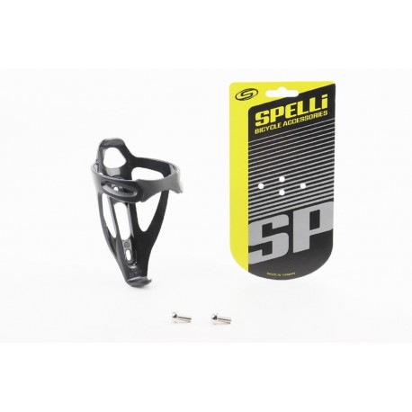 Флягодержатель пластиковый с нейлоновой вставкой, крепл. на раму, чёрный SBC-042 SPELLI