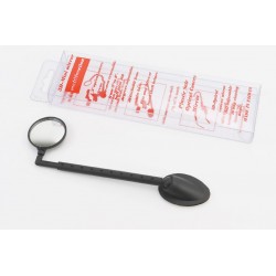 Дзеркало кругле, регульоване, телескопічне, кріпл. на липучці до шолома велосипеда, чорне SBM-2270 SPELLI