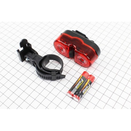 Ліхтар задній 2 діода, JY-528 (без батарейок) Китай